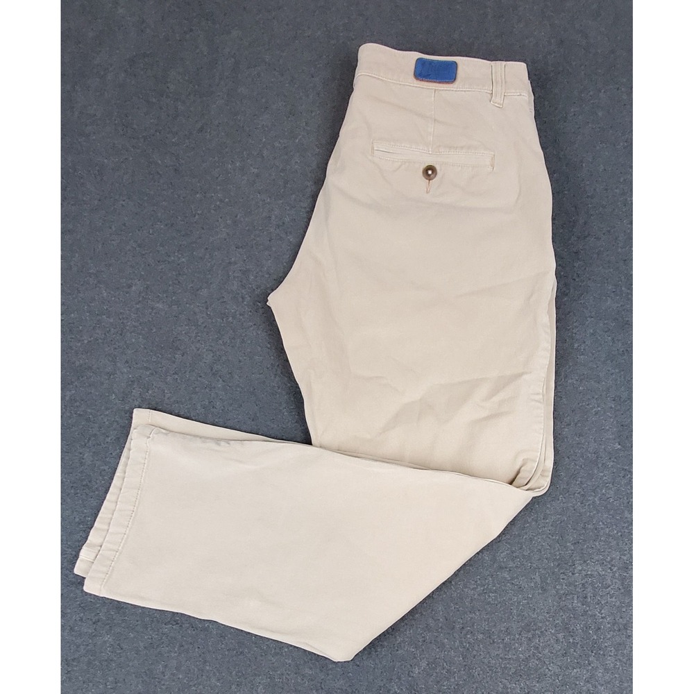 Mugsy Belmonts Mens Stretch Chino Pants 34x30 (34x27) Tan Preppy